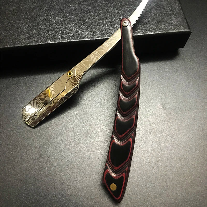 Men's Professional Manual Shaver – Stainless Steel Straight Edge Barber Razor, Folding Beard Cutter Gift