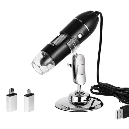 1600X USB Digital Microscope 1080P HD – 8 LED Soldering Inspection Camera for Android, Mac & Windows Electronics Repair Tool