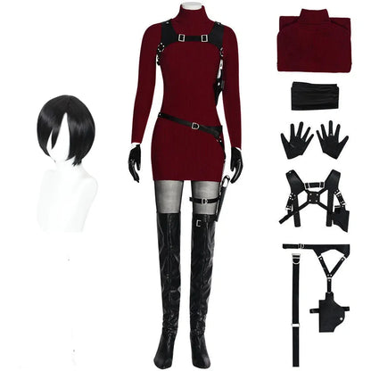 Resident Evil 4 Ada Wong Cosplay Costume - Horror Game Movie Outfit for Halloween, Comic Con & Stage Events