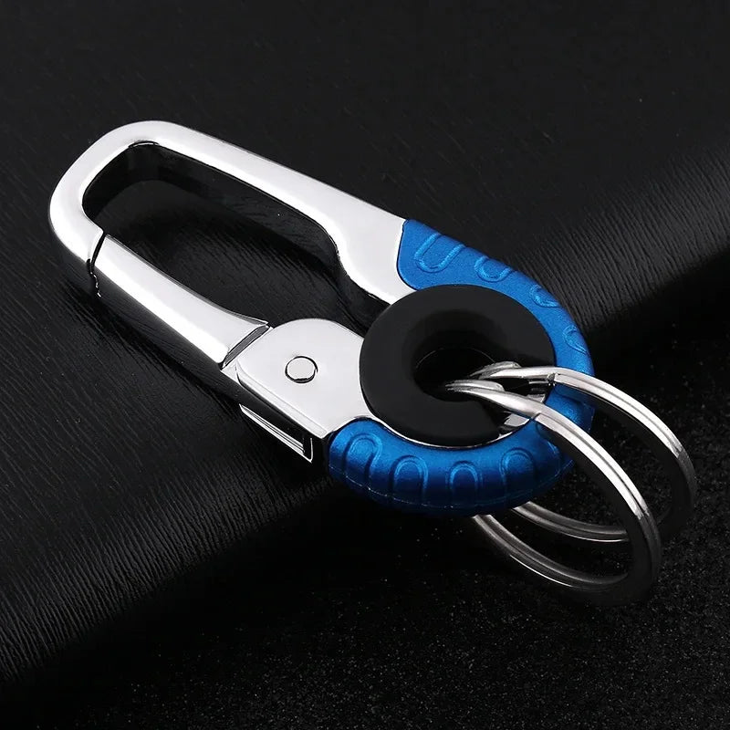 Men’s Stainless Steel Keychain Buckle – Carabiner Hook Key Ring for Outdoor & Car Accessories