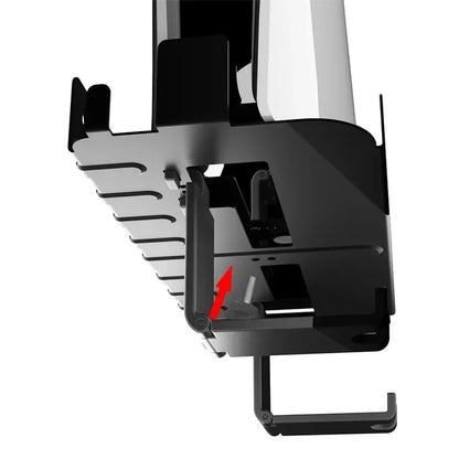 PS5 Wall Mount Storage Bracket – Metal Console Holder with PS VR Headset Hook, Multifunctional PlayStation 5 Accessories Stand