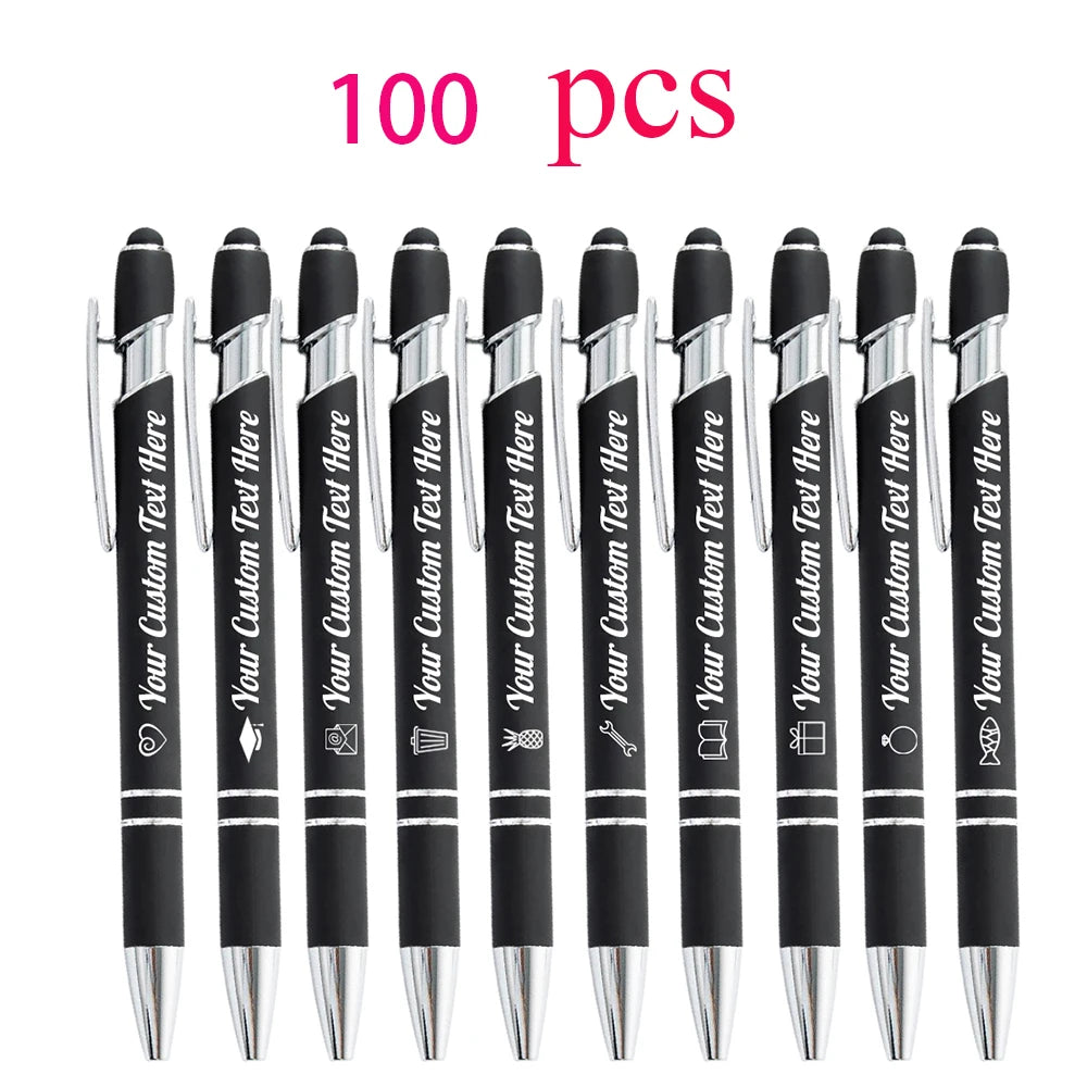 Customized Ballpoint Pen with Stylus - Personalized Metal Name & Logo Pen for Business, Graduation & Gifts