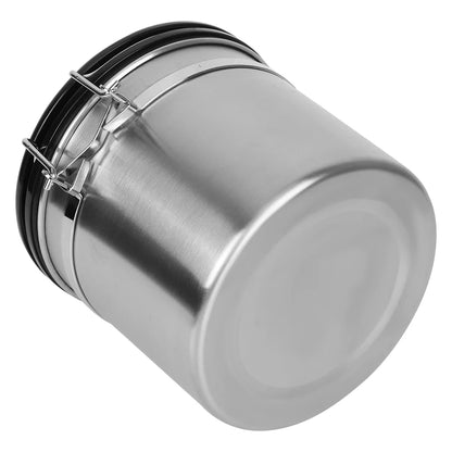 Stainless Steel Coffee Storage Canister — Airtight Lid with CO2 Valve, Premium Container to Preserve Freshness of Coffee Beans