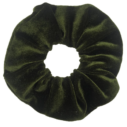 10/6/1Pcs Velvet Hair Scrunchies Set for Women – Solid Color Elastic Ponytail Hair Bands & Headband Accessories (Black Pack)
