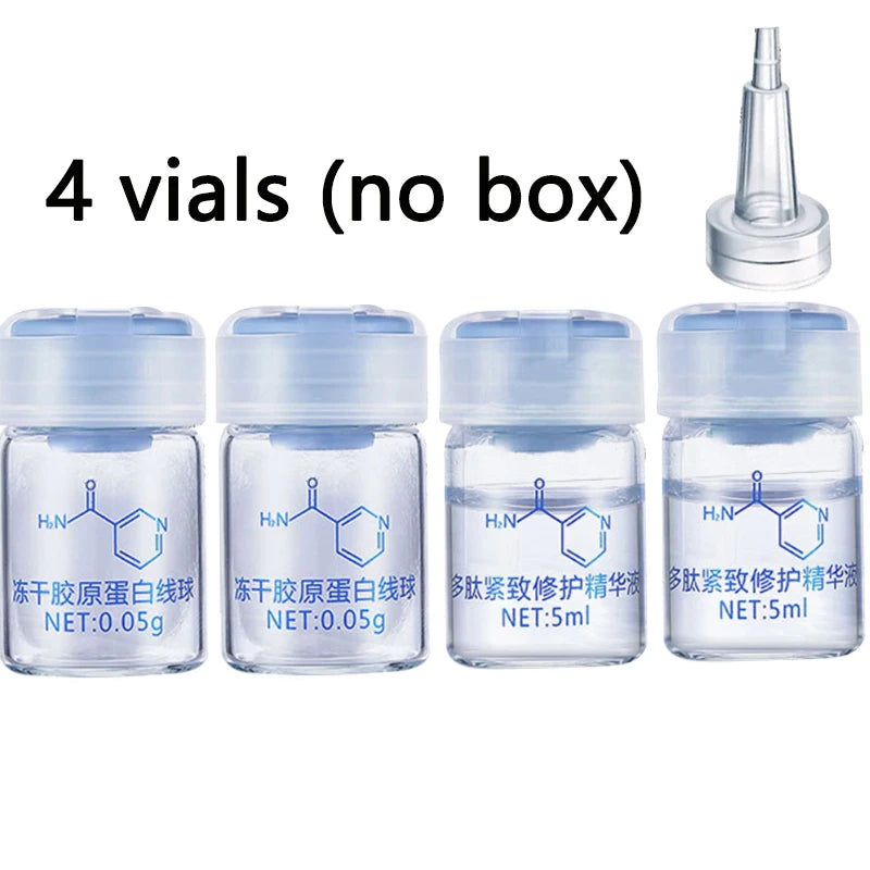 Korea Facial Hydrolyzed Silk Protein Collagen Serum – Moisturizing, Hydrating, Lifting, and Firming Essence for Fine Lines & Skincare