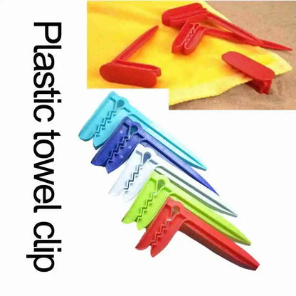 10PCS Beach Towel Clips – Outdoor Camping Mat Clips & Sheet Holders for Towel and Clothes Clamps