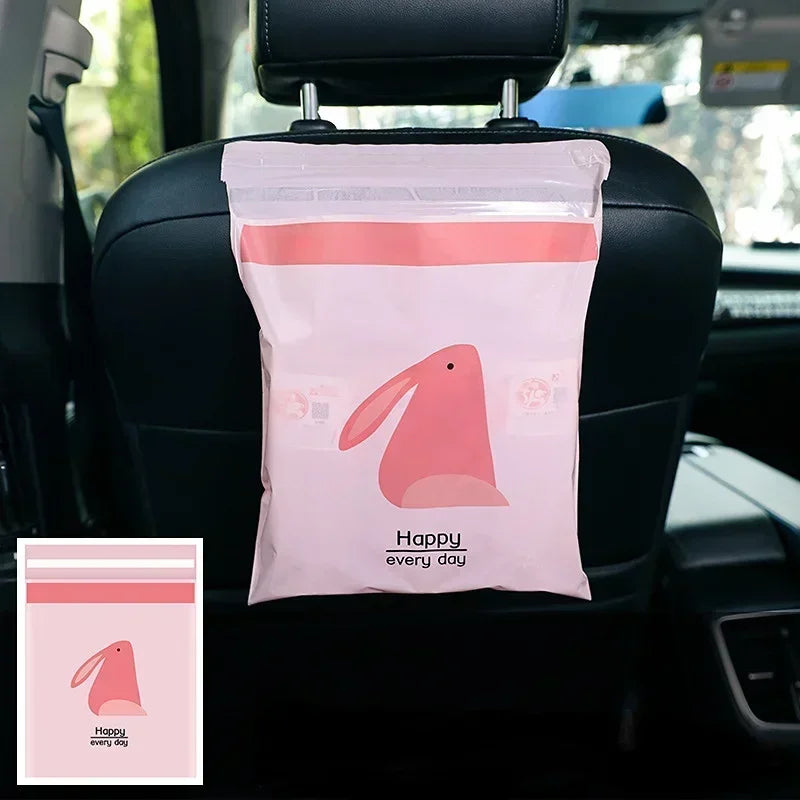Car Trash Bag - Disposable Self-Adhesive Hanging Garbage Storage Bag for Auto Seat Back, Office and Kitchen Use