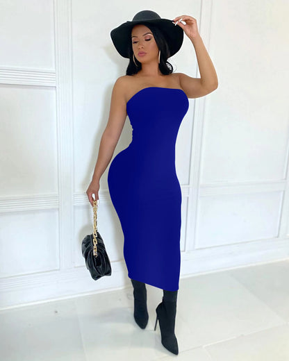 Summer Women's Sexy Sleeveless Chest-Wrapped Long Beach Dress | Stylish & Breathable Vacation Wear