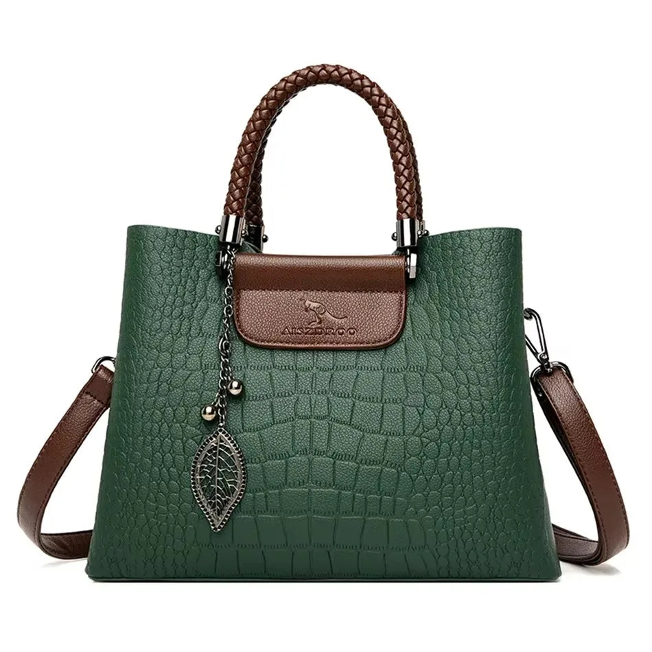 Luxury Women’s Leather Handbag – Large Capacity Shoulder & Crossbody Designer Bag