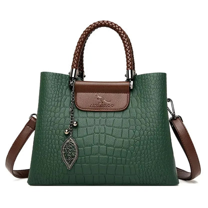 Luxury Women’s Leather Handbag – Large Capacity Shoulder & Crossbody Designer Bag