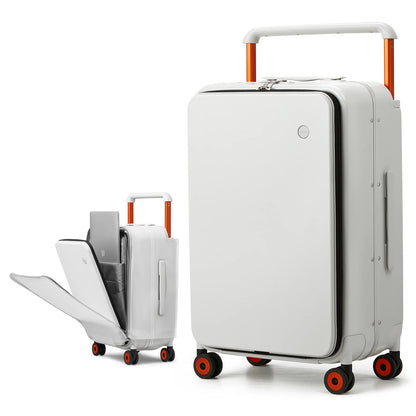 Mixi 20" Wide Handle Carry-On Suitcase – Men & Women Travel Trolley Luggage with PC Aluminum Frame M9275