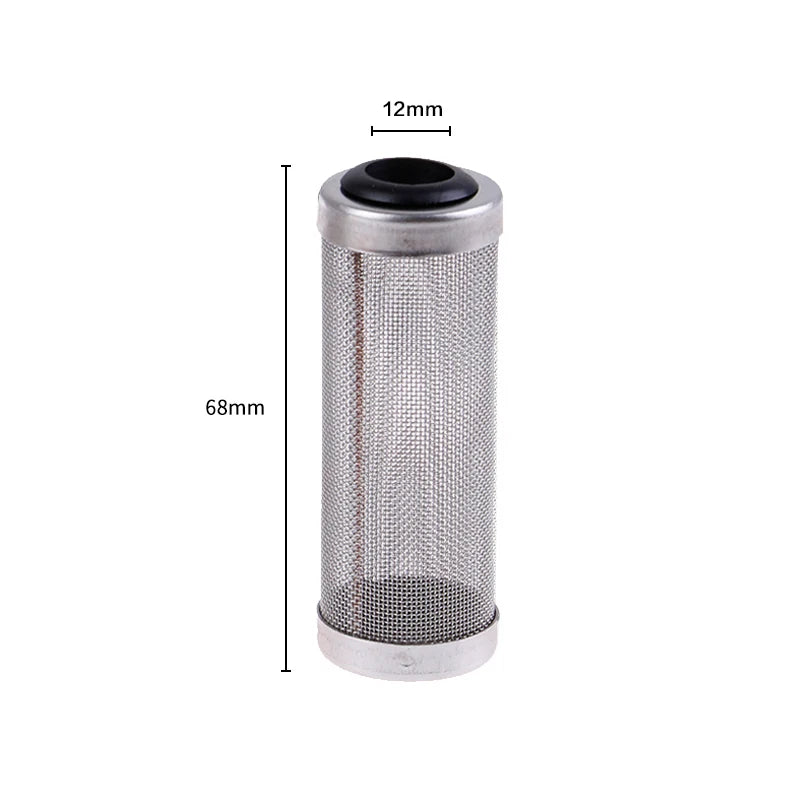 12/16mm Aquarium Inflow Inlet Filter – Stainless Steel Mesh Net Guard, Fish Tank Intake Strainer & Prefilter Cover
