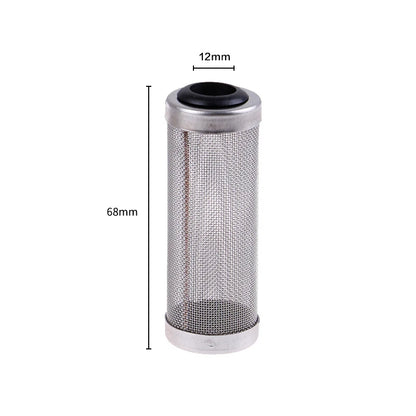 12/16mm Aquarium Inflow Inlet Filter – Stainless Steel Mesh Net Guard, Fish Tank Intake Strainer & Prefilter Cover