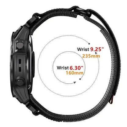 Nylon Quick Fit Loop Strap for Garmin Fenix & Forerunner — 22mm, 26mm Bands for Fenix 7X/7 Pro/6X/6/5X/5 Plus, Tactix 7, Forerunner 965/955, Enduro 2