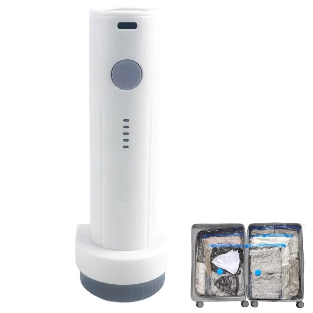Rechargeable Mini Vacuum Pump - Portable Low-Noise Electric Suction Pump for Travel Clothes Storage Bags and Space-Saving Packing