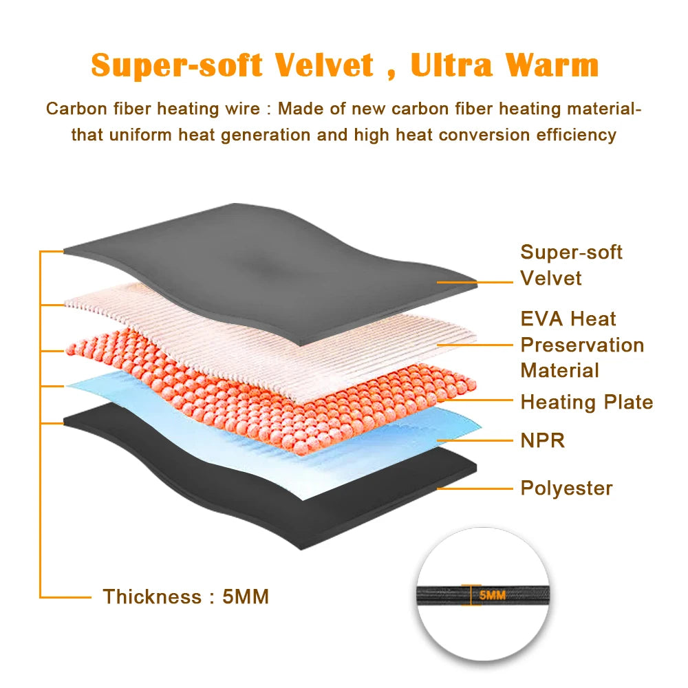 High-Quality USB Heated Shoe Insoles for Feet - Electric Foot Warming Pad, Winter Outdoor Sports Heating Insoles, Warm Sock Mat
