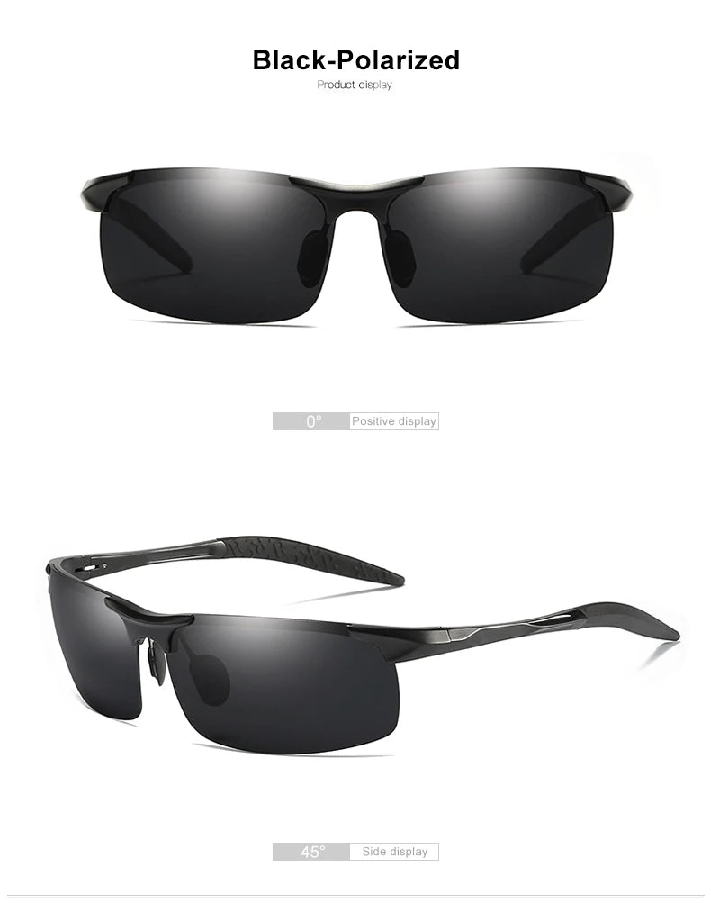 CLLOIO Aluminum Photochromic Sunglasses – Polarized Day & Night Chameleon Glasses for Men, Anti-Glare, UV Protection, Color Changing Sun Glasses