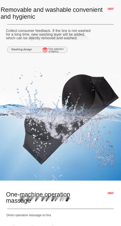 Wireless Vibration Electric Massager – Hot Compress Bra for Chest Care & Breast Firming