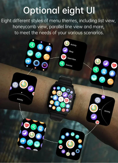LAXASFIT Smartwatch — Bluetooth Call, Message Alerts, Heart Rate Monitor & Sports Fitness Tracker for Men & Women, Android & iOS Compatible