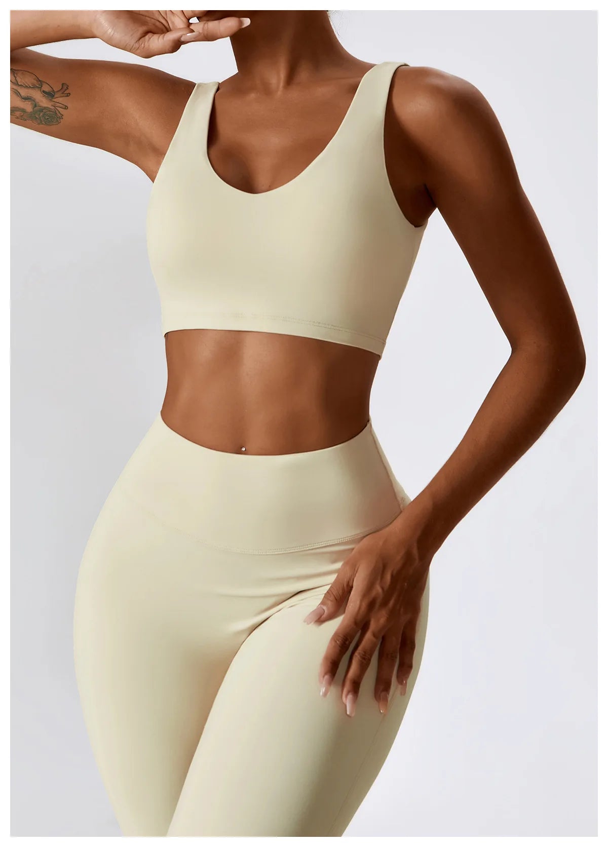 2PCS Seamless Women’s Yoga Set – Long Sleeve Crop Top & Leggings Workout Outfit, Athletic Gym Sportswear