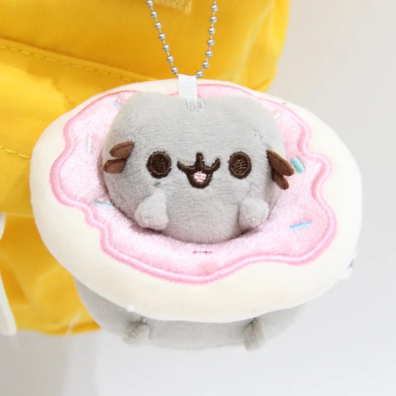 Pusheen Cat Bag Charm - Cute Kawaii Kitten Backpack Pendant, Couple Keychain Accessory, Birthday and Christmas Gift