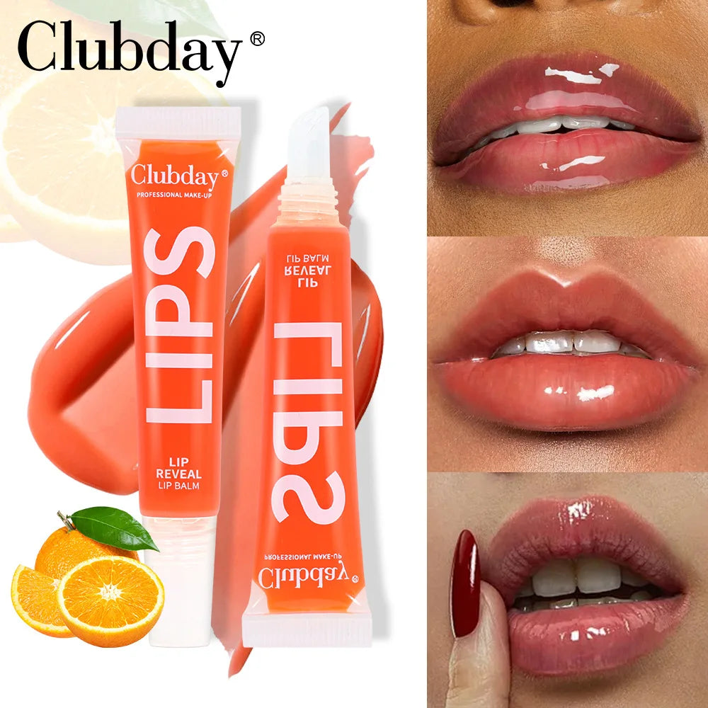 Clubday 9-Color Lip Balm Set – Moisturizing Fruit Lip Oil with Mirror, Long-Lasting Hydrating Lip Gloss