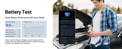 TOPDON Carpal OBD2 Scanner – All-System Vehicle Diagnostic Tool with Health Check, Smog & Battery Test for iOS & Android Bluetooth 5.0