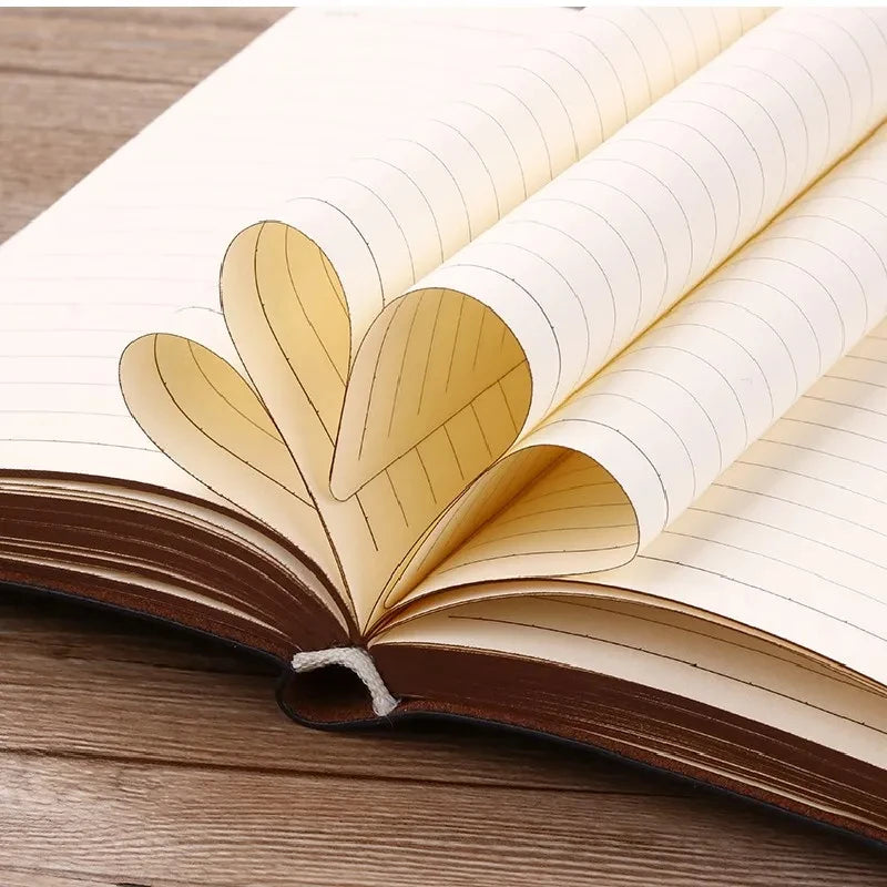 A6 Retro Pocket Mini Notebook – PU Leather Stamped Portable Notepad for Writing, Office & Bookkeeping