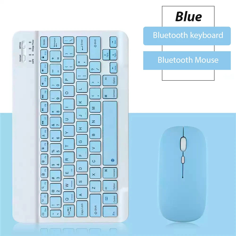Mini Bluetooth Wireless Keyboard Set - Universal Phone Tablet iPad Keyboard and Mouse Accessories