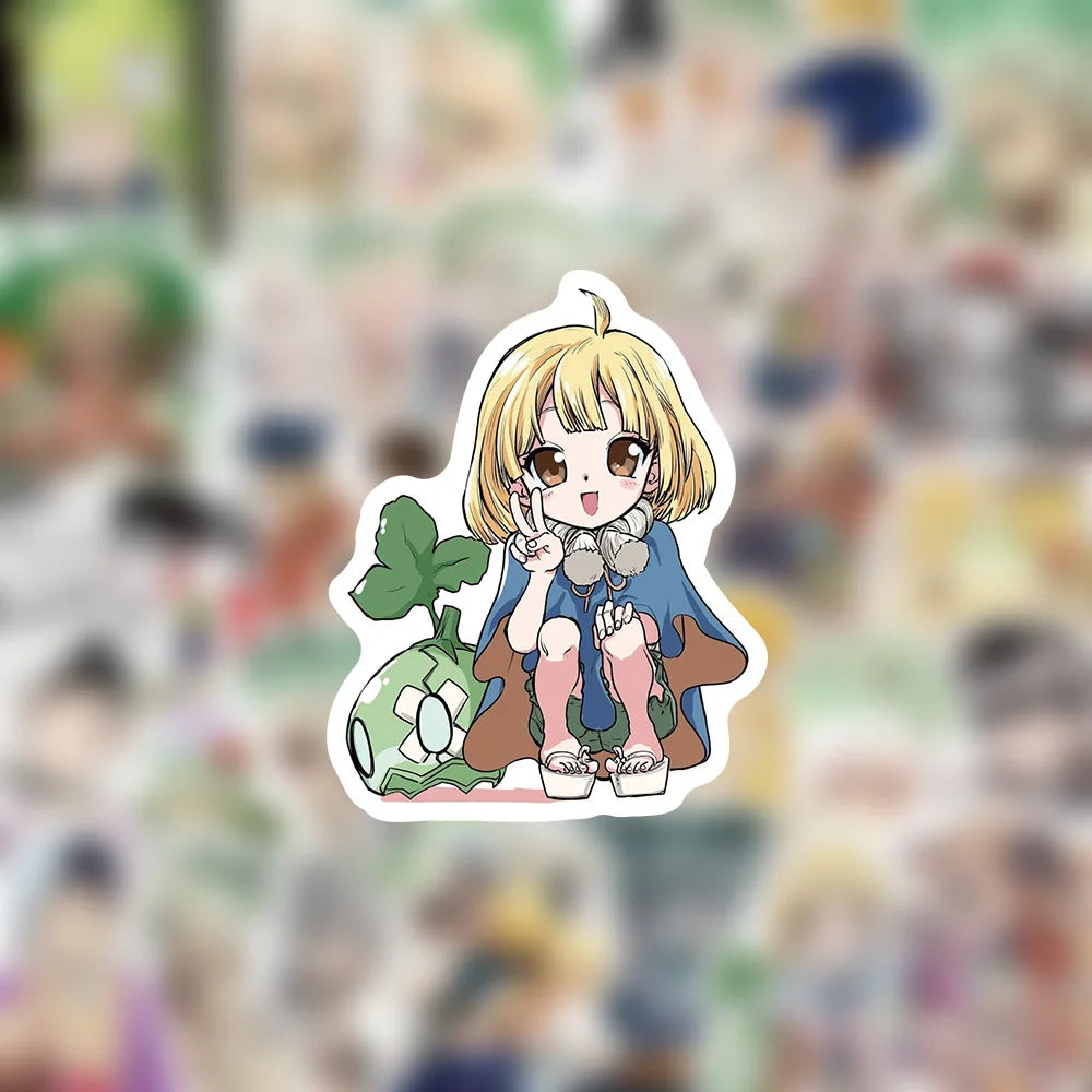 54-Piece Dr. STONE Anime Sticker Set - Senku Ishigami Graffiti Decals for Scrapbooks, Phone Cases & DIY Crafts
