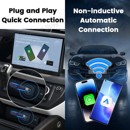 CarlinKit Wireless CarPlay & Android Auto Adapter - OEM Car Upgrade with WiFi & Bluetooth