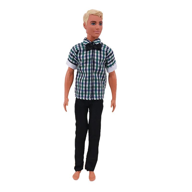 1/6 Boyfriend Doll Clothes Set — High-Quality Sparkling Top & Pants with Wool Hat for Ken Dolls
