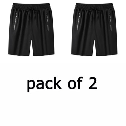 Men's Plus Size Sweatpants – 1/2/3 Pack Loose Fit Elastic Waist Sport Shorts for Running & Fitness (1XL-7XL)