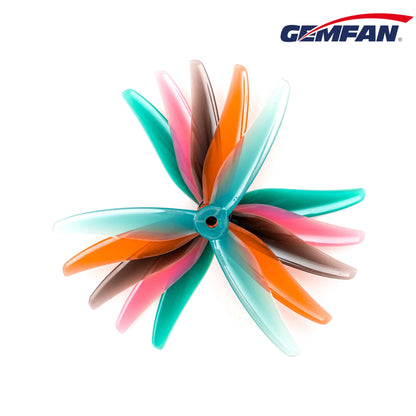 4PCS Gemfan 51466 V2 5” 3-Blade Tri-Propellers for FPV Racing Drones – Brushless Motor, 6 Colors