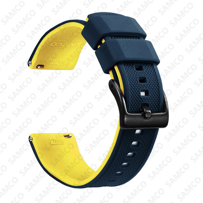 Premium Silicone Watch Band - Quick Release Rubber Replacement Strap for 18mm 20mm 22mm Watches