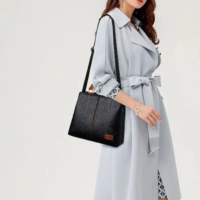 PU Leather Women’s Shoulder Crossbody Bag – Luxury Casual Large Capacity Travel Handbag