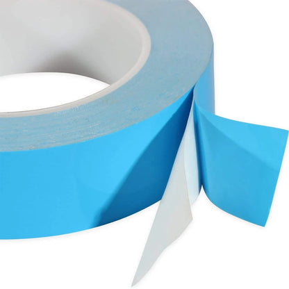 25M Double-Sided Thermal Conductive Tape, Blue Heat Transfer Adhesive Cooling Tape for CPU, GPU, and Heatsinks, 5-25mm Width
