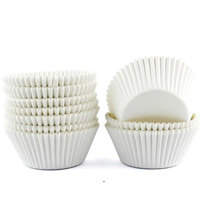 200PCS White Cupcake Liners Non-Stick Muffin Baking Cups for Wedding & Kitchen Use