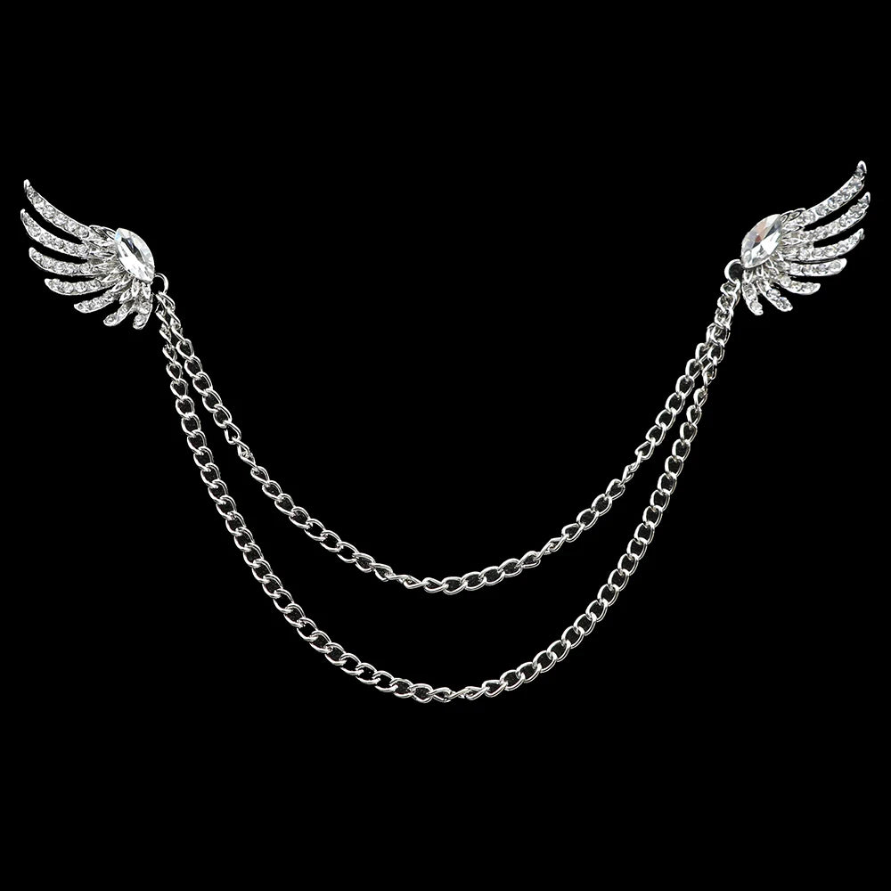 Fashion Gentleman Tassel Brooch – Men’s Suit & Shirt Lapel Pin with Chain, Pearl & Star for Wedding or Party
