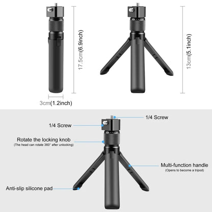 Vamson Invisible Selfie Stick for Insta360 X3 – Rotating Bullet Time Handheld Tripod for GoPro & Insta360 ONE