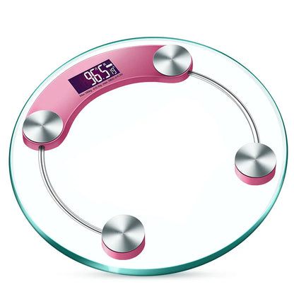 LCD Digital Bathroom Scale — Round High-Definition Body Weight Scale, 0.2-180KG Precision Electronic Floor Scale