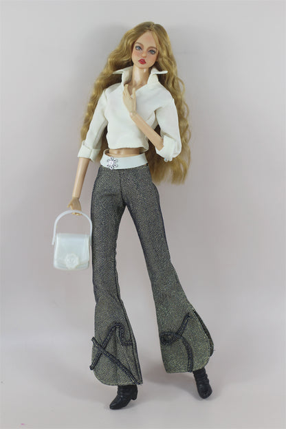 Handmade BABI CLOTHES Leather Overcoat – 11.5 Inch 30cm Doll BJD Outfit Accessories Gift