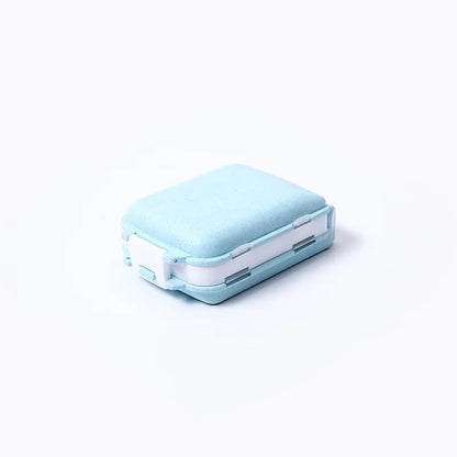 Fashionable Three-Layer Small Medicine Box – Foldable with 3 Sections & 8 Compartments for Mini Storage