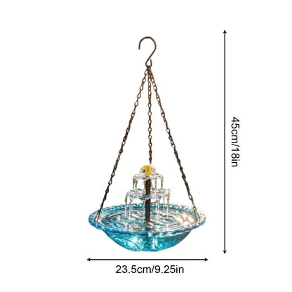 Solar Bird Bath Fountain - Floating Water Feature with Hummingbird Bathing Bowl for Garden, Patio & Backyard Decor
