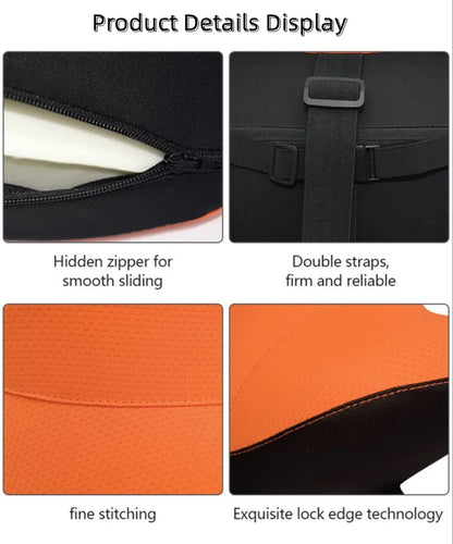Comfortable Memory Foam Car Seat Pillow: Breathable Neck Support & Lumbar Cushion - Auto Headrest Lumbar Support