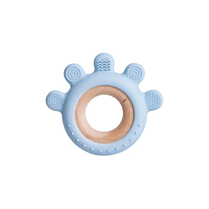 TYRY.HU Silicone Baby Teether - Cartoon Frog & Deer Teething Necklace Pendant for Infant Gum Relief Gift