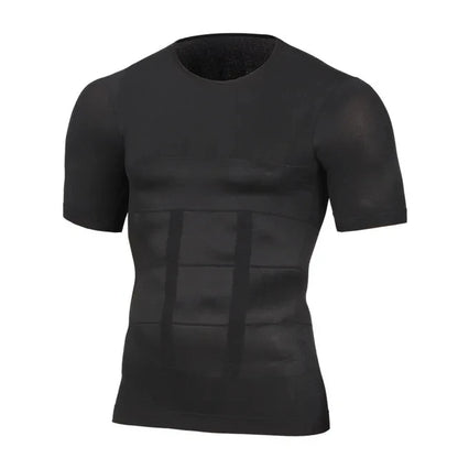 Men’s Slimming Compression Shaper Vest – Posture Support T-Shirt, Body Shaping & Tummy Control, Breathable Quick-Dry Under Shirt for Fitness & Daily Wear