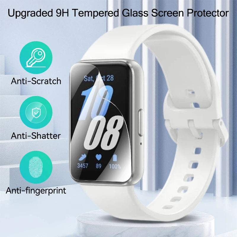 HD Tempered Glass Screen Protector for Samsung Galaxy Fit 3 – Anti-Scratch TPU Film, Full Coverage Smartwatch Protection