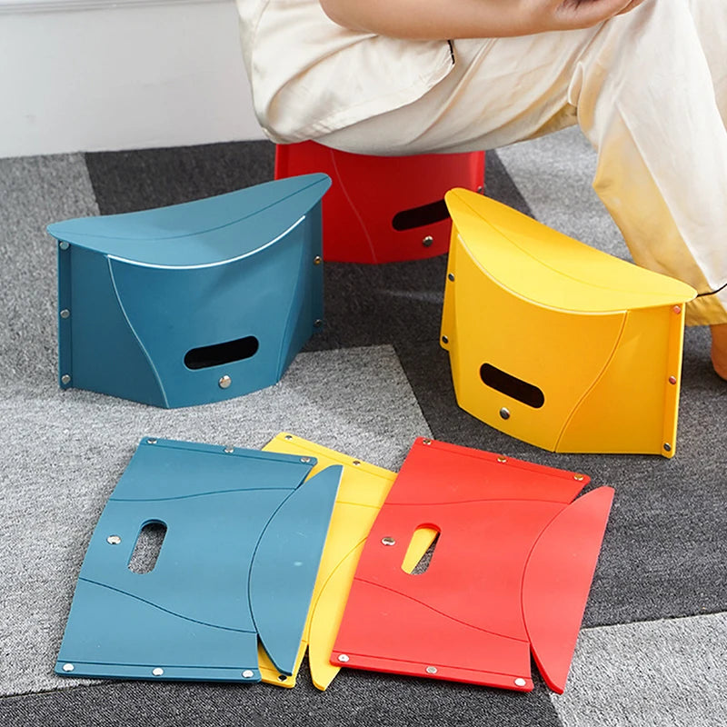 Plastic Portable Folding Stool – Outdoor Camping Chair, Storage Stool, Compact Folding Chair for Easy Use