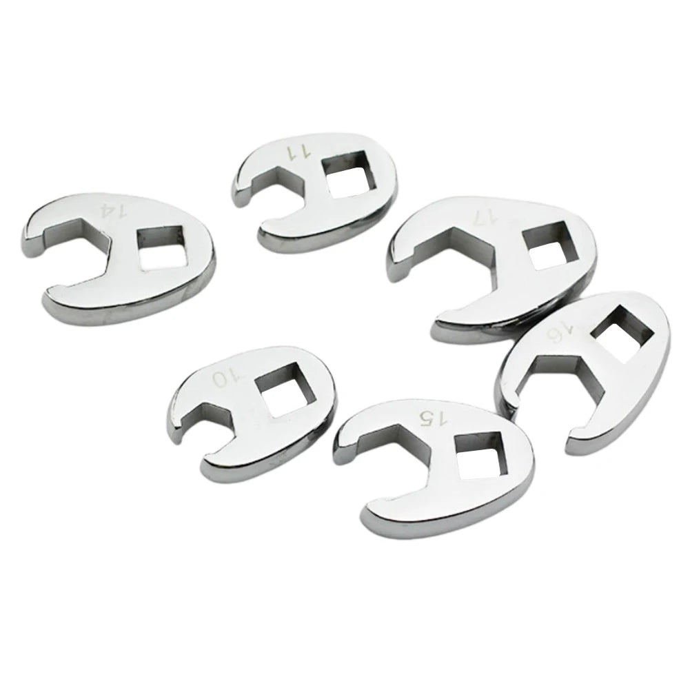 10pcs 3/8" Drive Crowfoot Wrench Set — 10-22mm Metric Open-End Spanners for Torque Wrenches